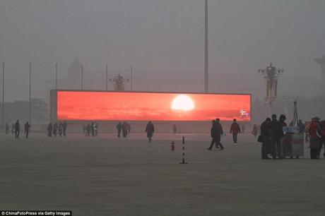 Los chinos no miran el amanecer en pantallas por la contaminación