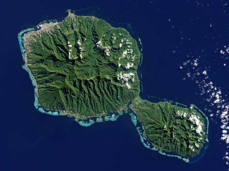 Tahití, Polinesia Francesa, desde satélite