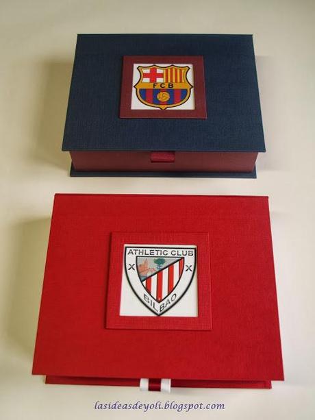 Cajas del Athletic Club y Barça.