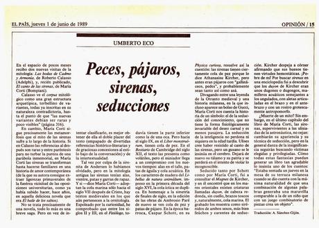 HEMEROTECA: reseñas de Umberto Eco (1989)