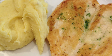 Pollo a la plancha con Pure y verduras