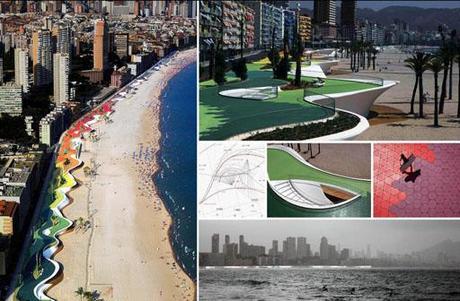 Paseo Marítimo de la Playa de Poniente, en Benidorm, de Carlos Ferrater