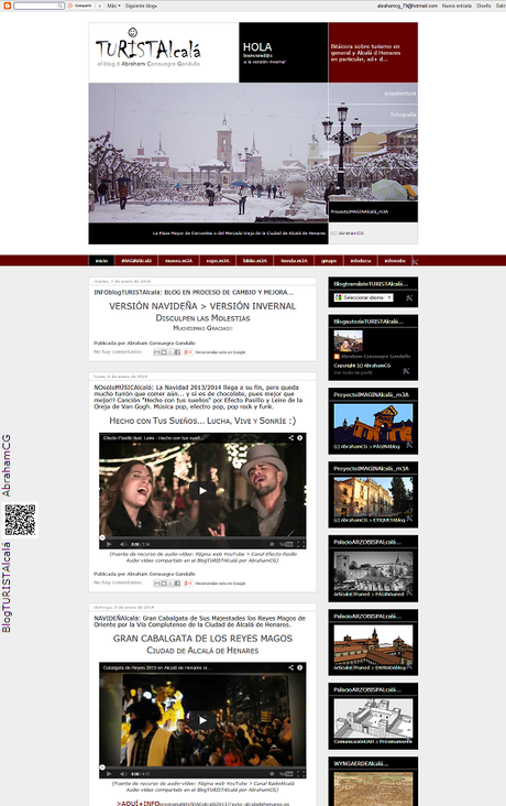 INFOblogTURISTAlcalá: Tras las Fiestas Navideñas y de la mano del Año Nuevo 2014 llegan al BlogTURISTAlcalá interesantes novedades a través de su nueva Versión Invernal.