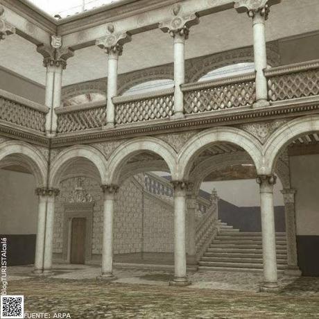 RecreaciónVIRTUALcalá: UN PASEO POR PALACIO. Recreación virtual del Palacio Arzobispal de Alcalá de Henares, incendiado en agosto de 1939. Asociación para la Recuperación del Palacio Arzobispal de Alcalá de Henares ARPA & Fundación Telefónica. Imágenes...