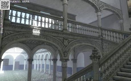 RecreaciónVIRTUALcalá: UN PASEO POR PALACIO. Recreación virtual del Palacio Arzobispal de Alcalá de Henares, incendiado en agosto de 1939. Asociación para la Recuperación del Palacio Arzobispal de Alcalá de Henares ARPA & Fundación Telefónica. Imágenes...