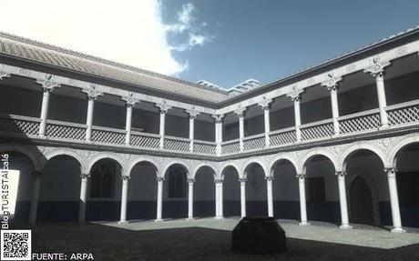 RecreaciónVIRTUALcalá: UN PASEO POR PALACIO. Recreación virtual del Palacio Arzobispal de Alcalá de Henares, incendiado en agosto de 1939. Asociación para la Recuperación del Palacio Arzobispal de Alcalá de Henares ARPA & Fundación Telefónica. Imágenes...