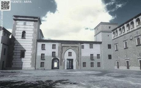 RecreaciónVIRTUALcalá: UN PASEO POR PALACIO. Recreación virtual del Palacio Arzobispal de Alcalá de Henares, incendiado en agosto de 1939. Asociación para la Recuperación del Palacio Arzobispal de Alcalá de Henares ARPA & Fundación Telefónica. Imágenes...