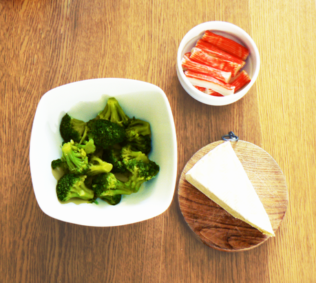 Broccoli, surimi & brie