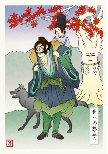 Game Of Thrones Japanese Feudal Style-Hodor and Bran Stark