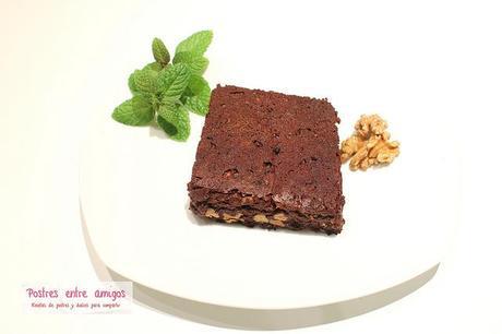 Brownie de chocolate con nueces