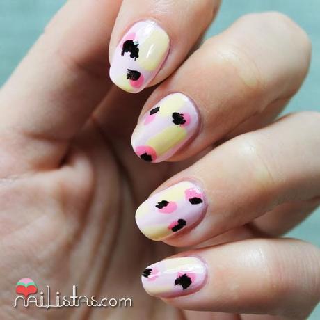 Diseño de uñas fácil | Patrón en rosa