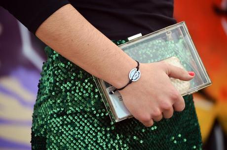 Outfit | Green sequins