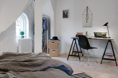 interiores de áticos y lofts estilo nórdico escandinavo estilo nórdico espacios diáfanos decoración decoración en blanco decoración de áticos cocinas diáfanas cocinas abiertas blancas modernas blog decoración interiores nórdico 