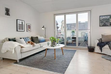 interiores de áticos y lofts estilo nórdico escandinavo estilo nórdico espacios diáfanos decoración decoración en blanco decoración de áticos cocinas diáfanas cocinas abiertas blancas modernas blog decoración interiores nórdico 