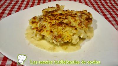 Receta fácil de coliflor con bechamel