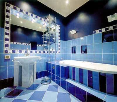 Hermosos baños en color azul