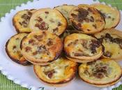 Mini quiches cebolla caramelizada beicon