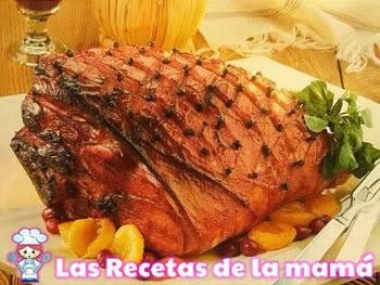 Jamón con grosellas rojas