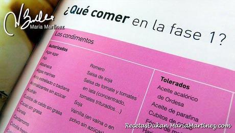 Condimentos permitidos dieta Dukan (desde Ataque)