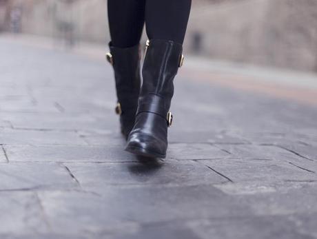 street style barbara crespo barrio de las letras madrid zara leather dress hat fashion blogger outfit