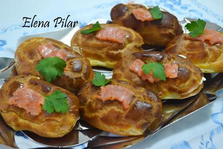Eclairs de Salmón ahumado