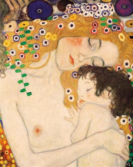 Madre e hija, detalle del cuadro Las tres edades de la mujer de Gustav Klimt