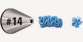 Galleta de Navidad usando la punta estrella No. 14 Galleta de Navidad usando la punta estrella No. 14