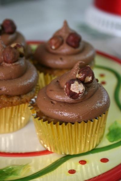 Cupcakes y betún de nutella