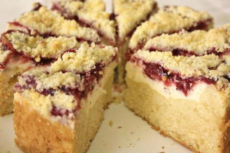 Coffe cake de fresas y cheesecake