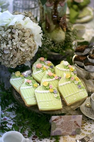 Tarde de té 2013, uso de stencil en galletas