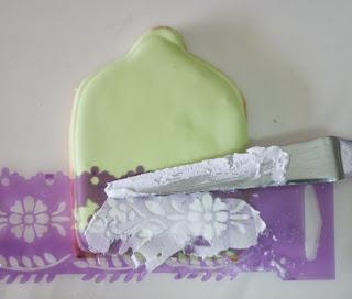 Tarde de té 2013, uso de stencil en galletas