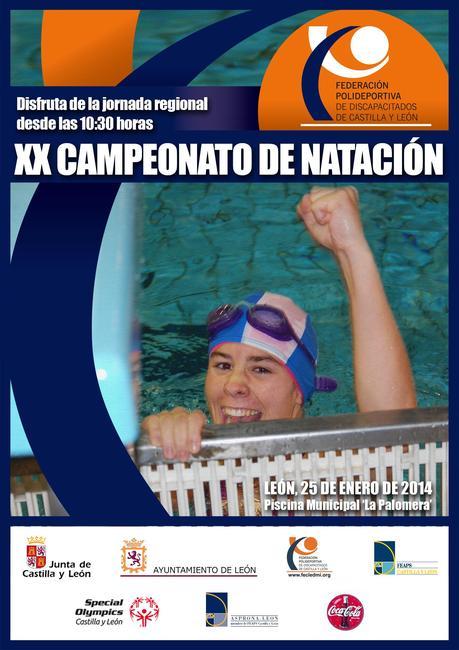 200 nadadores con discapacidad en el XX Campeonato Regional de Natación Adaptada en León