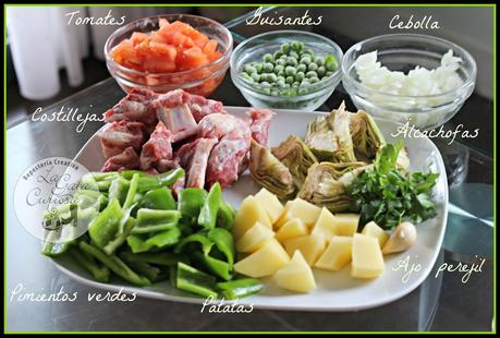 FIDEOS CON COSTILLEJAS (COSTILLA)