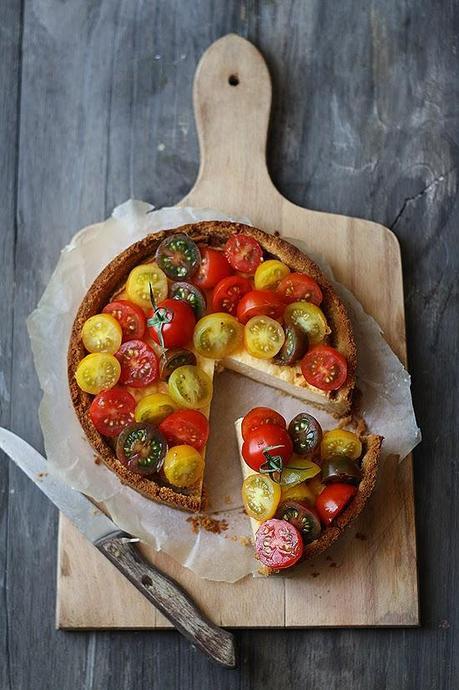 CHEESECAKE SALADO CON TOMATES CHEESECAKE SALADO CON TOMATES