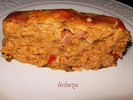 Pastel de berenjena-porción