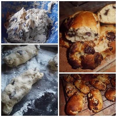 bollos de leche con pepitas de chocolate