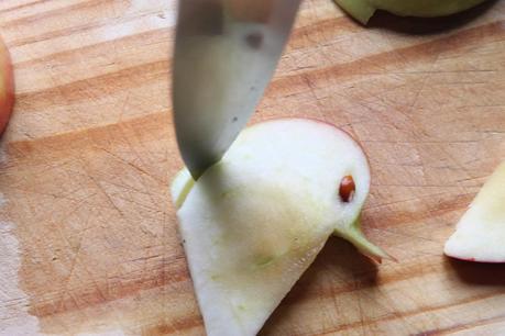 Ensalada cisne de manzana y paso paso