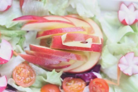 Ensalada cisne de manzana y paso paso