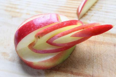 Ensalada cisne de manzana y paso paso