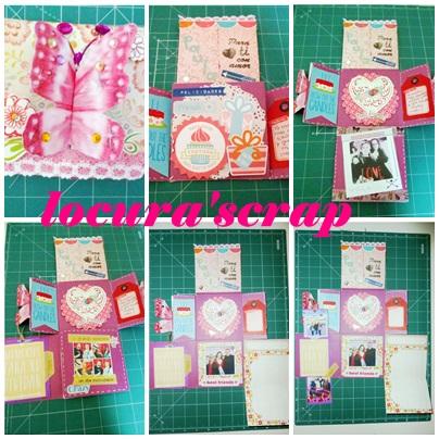 El paso a paso de la tarjeta mini álbum