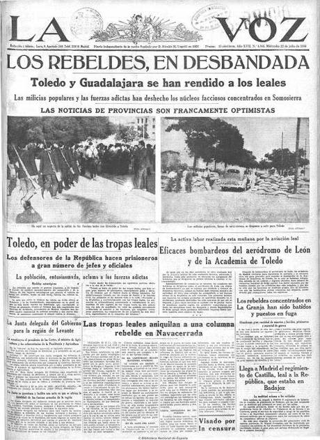 La prensa durante el Asedio al Alcazar de Toledo en la Guerra Civil