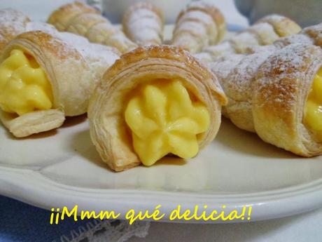 CONOS Y CANUTILLOS DE HOJALDRE Y CREMA