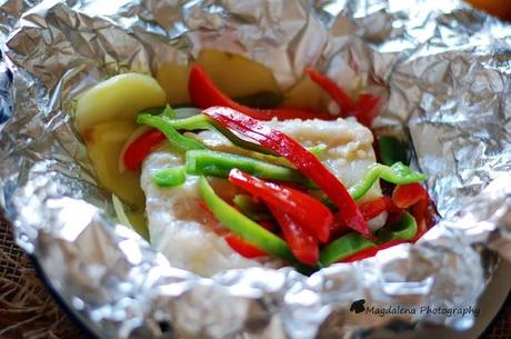 PAPILLOTE DE MERLUZA Y VERDURAS