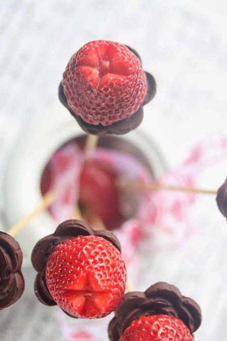 DIY San Valentín - Tulipanes de chocolate y fresas