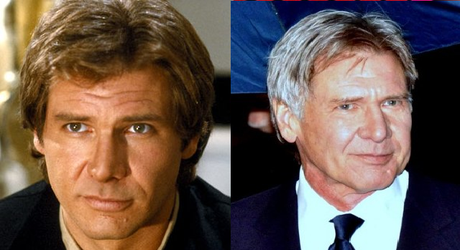Los años pesan para todos…incluso para los actores de Star Wars. Pero siguen siendo entrañables. han solo antes despues harrison ford