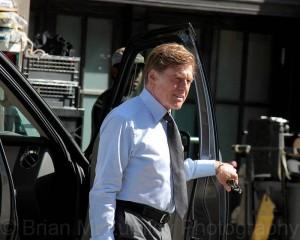 Robert Redford en el rodaje de Capitán América: El Soldado de Invierno