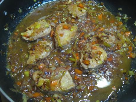 SOLOMILLO DE CERDO A LA NARANJA CON MANZANA