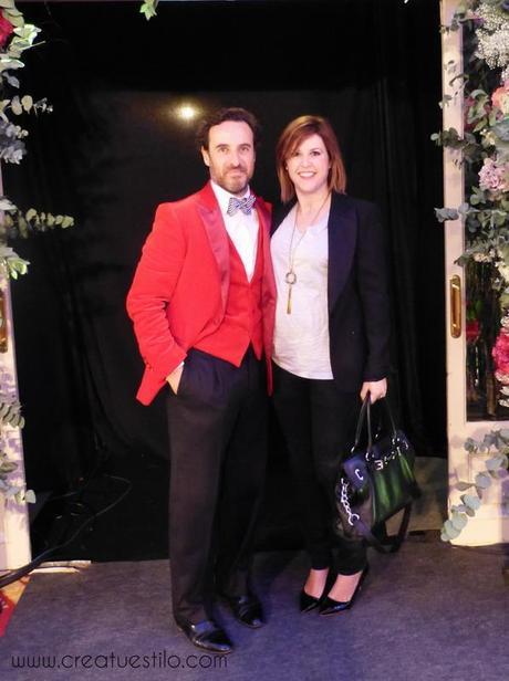 Look premama en negro y gris para el evento en Bilbao Si Carlton Bodas con Jaime Villalonga