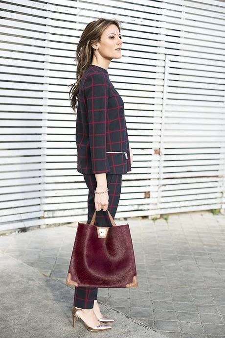 SUIT & CO-ORD OUTFITS, suits, co-ords. zara plaid, mercules, zapatos dorados zara, abrigo largo , long coat, Aristocrazy, dime que me quieres, satya jewelry, cristina bllanco, guiadeestilo, guia de estilo blog, spanish fashion blogger