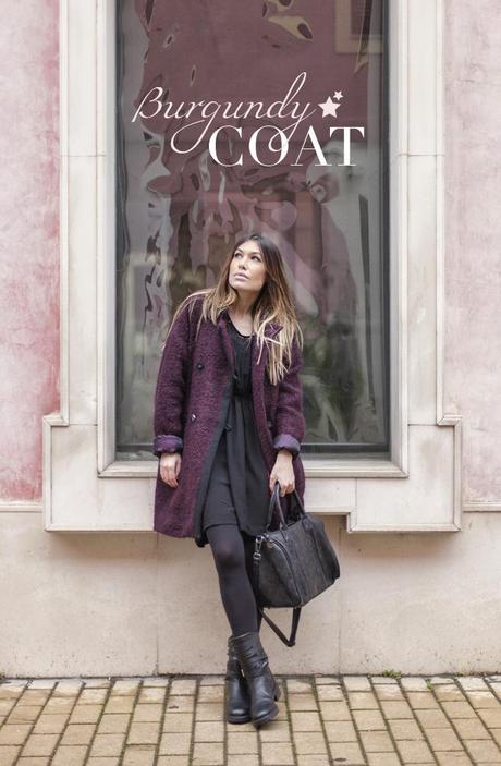 street style barbara crespo burgundy coat the corner shop zara boots fashion blogger outfit